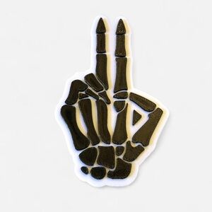 Skeleton Peace Sign Snowboard Stomp Pad